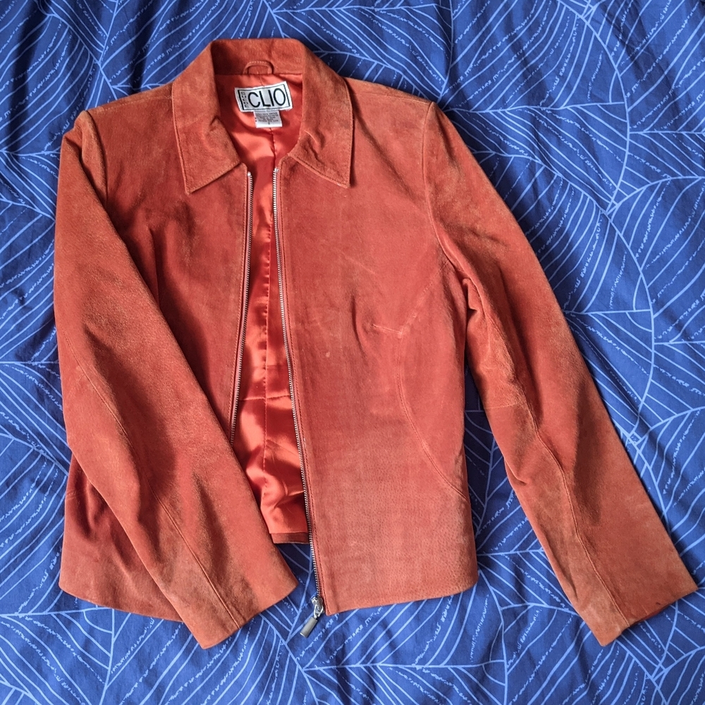 VINTAGE Clio Real Suede Orange Jacket
